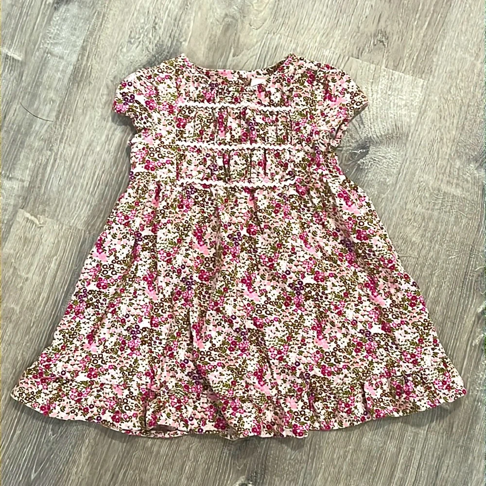 Vintage Gymboree Corduroy Floral Dress